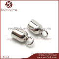 RENFOOK 925 sterling silver jewelry wholesale set 1.75*3MM closed leather cord end cap FOR DIY